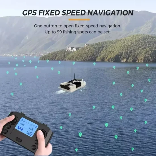 Лодки за захранка Лодка за захранка D19 с  GPS - 100 точки, сонар, сак за лодка и зарядно 12V